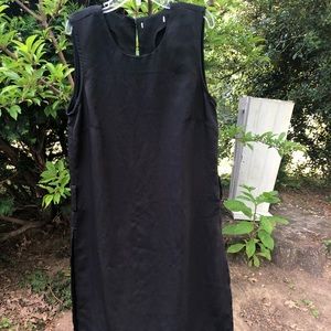 Simple black slip dress